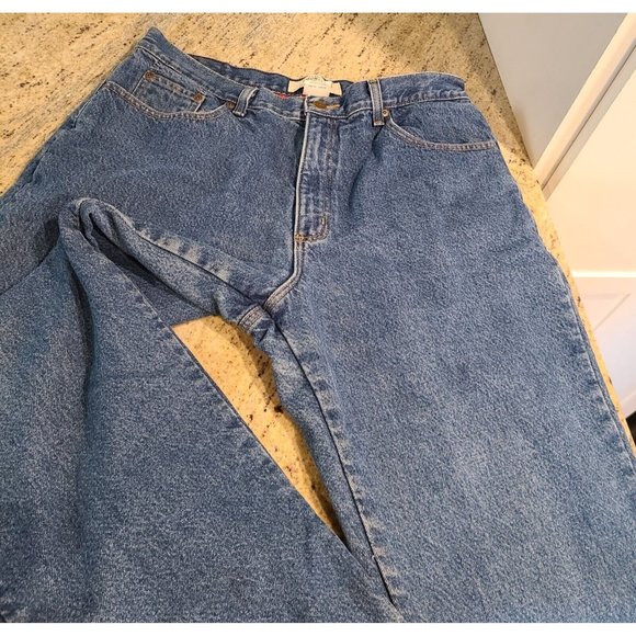 Vintage LL Bean Womens Size 16 P Relaxed Fit Plaid Cotton Lined Jeans Double L - Picture 10 of 16